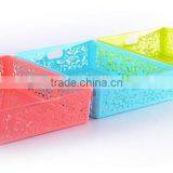 Colorful Plastic Hollowed-out Storage Basket thumbnail-3