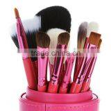 New 12pcs 12 Professional Makeup Brush Set Cosmetic Brush Kit Makeup Tool With Cup Leather Holder Case thumbnail-6