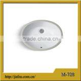 728 Hot Selling Chinese Ceramic Under Counter Basin Wash Basin Sink thumbnail-1