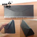 Real Photo Handmade Triangle Foldable PU Leather Cases Sunglasses Cases Embossed Logo Customization