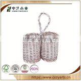 Handmade Wild Natural Unique Designed Stacking Wicker Basket no Handles thumbnail-3