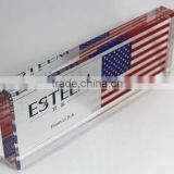 American custom clear acrylic resin paperweight