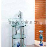 Tempered Glass Basin and Glass Table Vanity for Sale thumbnail-6