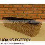 Long Popular Wicker Garden Planter thumbnail-2