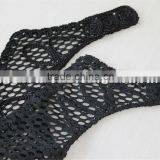 New Arrival White and Black Flower Pattern Embroidery Collar Lace Applique for Lady Garment thumbnail-3