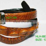 Brown Alligator Leather Belt