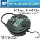 25kg/55lb Round Digital LCD Hanging Fish Weighing Scale, oz thumbnail-1