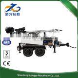 Diesel Engine 200m Depth Trailer Mounted Water Well Drilling Rig, Trailer Mounted Truck Water Well Drilling Rig thumbnail-6
