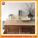 2016 Gradient Indoor White Brown Mixed Stone Wash Basin thumbnail-1