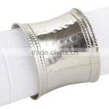 Silver Napkin Ring Beaded Border thumbnail-1