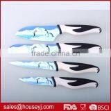 5 Pcs Kitchen Knife Set With Plastic Rotatable Knife Block Blade With Printing Coating thumbnail-3