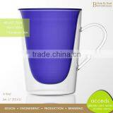 Creative Transparant Borosilicate Double Deck Milk Cup thumbnail-1