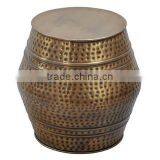Antique Hammered Drum Table thumbnail-1