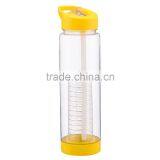 NO BPA Flip-top Leak Proof Infuser Fruit & Veggie Infusion Sports Water Bottle, 24 Oz thumbnail-3