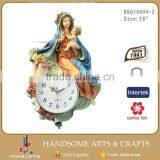 19 Resin Gift Home Decorative Angel Wall Time Clock thumbnail-4
