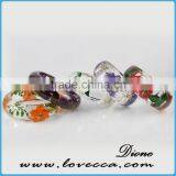 Clear Handmade Real Flower Botanical Jewellery Resin Bangle Bracelet thumbnail-5