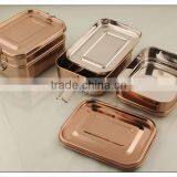 Stainless Steel Lunch Box With Copper Finish thumbnail-2