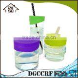 NBRSC Stretch Universal Silicone Water Bottle Cup Cover Silicone Lid Straw Topper Set of 5 thumbnail-3