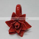 Ceramic Flower Porcelain Flower Napkin Rings thumbnail-1