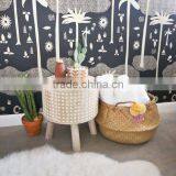 Seagrass Storage Basket With Pompom Panier Boule, Panier Plage, Panier Basket thumbnail-2