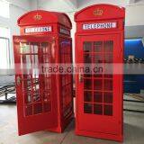 2014 Metal Public Wall Mirror Red London Antique Telephone Booth Decoration for Sale thumbnail-5