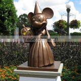 Animal Metal Detector Minnie Mouse Bronze Sculpture for Garden thumbnail-1