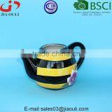 With Embossed Decorative Flower Ceramic Teapot for Flower Pots thumbnail-5