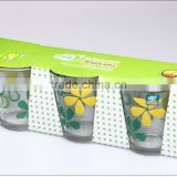 Glass Gift Cups Colorful Decal Glass Children Present Printed Drinking Glass