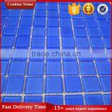 Export Crystal Pure Light Blue Square Glass Mosaic Tiles thumbnail-2