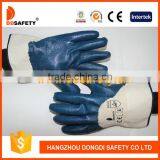 DDSAFETY 2017 Nature Cotton Work Glove 3/4 Nitrile Coating Glove thumbnail-1