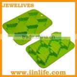 6 Cavities Christmas Tree Shaped Silicone Ice Cube Tray thumbnail-1