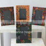 Wood Lacquer Dotted Photo Frame thumbnail-2
