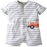 Baby Printed Romper Wholesale / Organic Baby Romper / Cotton Baby Romper thumbnail-2