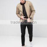 2017 Wholesale High Quality New Design Durable Baseball Collar 100% Polyester Lead Grey Casual Men Fashion Bomber Jacket thumbnail-4