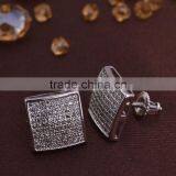Silver Men Earring With Screw Back thumbnail-1
