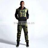 PA0019A Wholesale Camo Printed Adult Onesie With Black Sleeves and Pocket thumbnail-1
