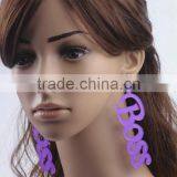 New Design Acrylic Letter Earrings 2015 Punk Earring Jewelry Hip Hop Acrylic Letter Earring thumbnail-4