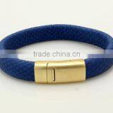 Mens Snake Leather Bracelets,PU Leather Bracelets,custom Logo Magnetic Bracelet thumbnail-1