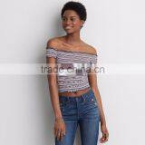 MGOO Wholesale Wrapped Chest Women Tunic Tops Stripe Printing Hot Girls Sexy Tank Top thumbnail-2