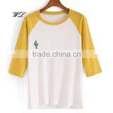 China Fashion Embroidered Short Sleeve Woman T-shirt Summer Woman Clothing Custom Woman T-shirt