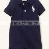 Many Colors Small Lapel Short Sleeve Baby Boy Apparel Clothes Set Romper thumbnail-6