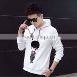 China Clothing Manufacturers Oem Custom 100% Cotton Long Sleeve Printed Pullover Hoodie Without Pockets thumbnail-3