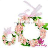 Remake Photo Props Toddler Festival Crown For Kids 2pcs Wedding Headband Flower Garland With Floral Bracelet Accessories thumbnail-3