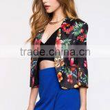 New Arrival Fashion Tropical Floral Print Women Blazer,blazer 2015 thumbnail-3