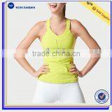 Women Nylon /Spandex Fitness Wear Full Brief Girls Wearing Ladies Fitness Spandex Tank Top thumbnail-1