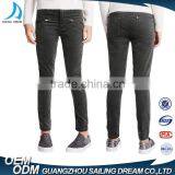 OEM Custom Made New Disign Baby Girls Jeans Pure Denim Skinny Zipper Kid Jean thumbnail-1