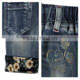 New Style Fashion Breathable Denim Printed Girls Embroidery Jeans Pants thumbnail-6