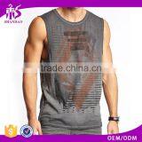 Guangzhou Latest Designed Casual Summer O-neck 160g 100% Cotton Cut-off Shirts Mens Muscle T Shirt Sleeveless thumbnail-1
