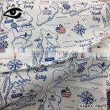 New Arrival American Map Patterns Linen Fabrics USA Cities Map Designs Cotton Fabrics thumbnail-3