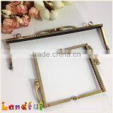 Antique Bronze Kiss Lock Sew In Bag Supplies Purse Frame Handbag Frame thumbnail-3